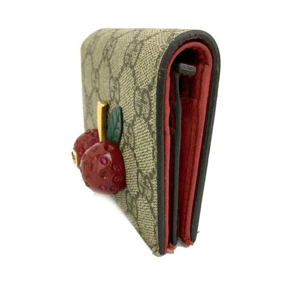 GUCCI Cherry GG Logo PVC Bifold Wallet - Picture 3 of 8